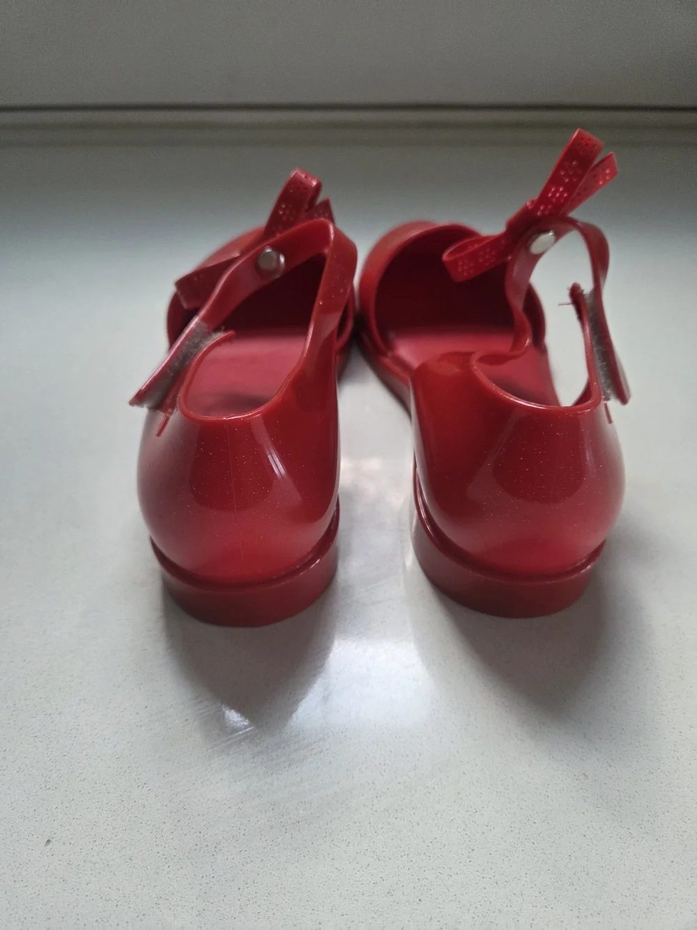 Mini Melissa Glossy Red RedMary Jane Flats